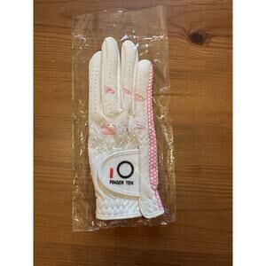 Finger Ten Women's Small/ Medium Right Hand Pink & White Golf Glove